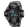Shocknshop Digital Sports Multi Functional Black Dial Watch for Mens Boys -315GREY (Grey)
