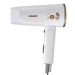 AGARO HD 1217 Hair Dryer, 2 Speed 3 Temperature Settings, Cool Shot, Foldable handle, 1800Watts, hair Drying, hair Styling For Men & Women, White