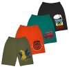 Kyda Kids® Boys Cotton Printed Regular Fit Shorts -Multicolor (Pack Of 4) (6 Months – 12 Months, Combo 2)