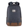 Gear Classic 20L Faux Leather Water Resistant Anti Theft Laptop Bag/Backpack for Men/Women (Navy-Tan)