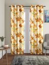 Cortina Latest Floral Printed Polyester Door Curtain for Bedroom, Living Room -Set of 2-7ft.