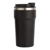 Beclina Insulated Double Wall Vacuum Tumbler with Lid – 380ml (Black) | Matte Coffee Mug | Stainless-Steel Insulated Travel Tumbler | Durable Container | Corporate Gifting | Leak-Proof Bottle