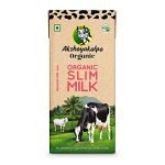 Akshayakalpa Organic Slim Milk (UHT)– Pack of 4 (1 Ltr)- Pure antibiotic-free milk, long-shelf life, low-calorie, low-fat, No chemical residues, convenient and ready-to-use, nutritious by nature