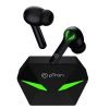 pTron Bassbuds Jade Truly Wireless Earbuds, 40ms Gaming Low Latency TWS, Stereo Calls, 40Hrs Playtime, Punchy Bass, in-Ear Bluetooth 5.0 Headphones, Fast Type-C Charging & IPX4 Waterproof (Matt Black)
