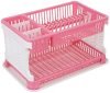 Amazon Brand – Solimo Dish Drainer – Pink,Plastic