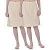 Aimly Women’s Cotton Knee Length Skirt – Beige (Pack of 2)