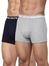Levi’s Men’s Cotton Style #003 Comfort Regular Fit Solid Trunk (Pack of 2) (#003-TRUNK-LT GMEL/Navy-P2_Light Grey Melange, XL)