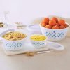 Cello Opalware Mixing Bowl Set With Premium Lid, Cool Star, Set Of 3, (500 Ml, 1000 Ml, 1500 Ml), White