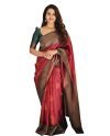 Shiv Textiles Women’s Brocade, Art Silk Saree (AM-201- Rama)