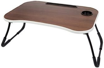 Amazon Brand – Solimo Wanderer Multi-Purpose Laptop Table With Cup Holder (Brown Finish)