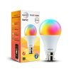 Wipro B22D 12.5W Wi-Fi Smart Led Bulb With Music Sync For Amazon Alexa & Google Assistant (Pack Of 1, Multicolor)