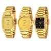 Imperial Club Analogue Men’s Watch (Gold & Black Dial Gold Colored Strap) (Pack of 3)