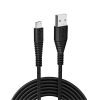 URBN Micro USB 3.4 Amp | 20W Fast Charging Cable | Unbreakable Rugged & Nylon Braided | Quick Charge (QC) Compatible | Made in India | Length (5 Feet) – Black