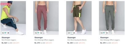 Myntra : 70-80% Off On Slazenger Sports ClothingMen : Women :