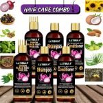Latibule Onion Black Seed Oil & Shampoo Conditioner With Onion Extract, Controls Hair Loss(6 Items In The Set)
