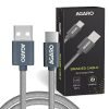Agaro USB A to Type C Cable 1 Meter / 3.2 Ft Nylon Braided Cable, Fast Charge, Power Delivery Charging Cord, Compatible with Most Type C Smartphone Devices – Grey