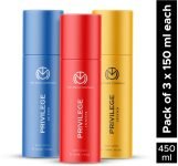 The Man Company Privilege Legend, Intense & Active Deodorant Spray – For Men(450 Ml, Pack Of 3)