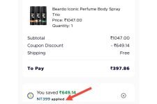 Beardo : Perfume Body Spray Trio @Rs.398Link : Apply Coupon : NT399