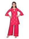 Aarika Girl’s Cotton Kurti Palazzo Set (PL-B-5_Rani_24)