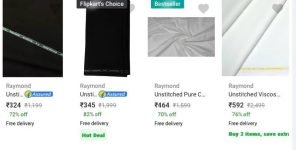 Upto 82% Off On Raymond Men’s Shirt And Trouser Fabrics