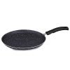 Amazon Brand – Solimo Aluminium Non-Stick Dosa Tawa | Granite Finish | Induction Base | Pfoa Free | High Temperature Resistant Exterior Coating | 25 Cm | Grey