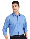 Amazon Brand – Symbol Men’s Solid Regular Formal Shirt (SYMFS-01_Fil100C_Mid Blue 39)