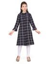Aarika Girl’s Cotton Knee-Long Salwar Suit (Kurti-TR-TC-4_Black_14-15 Y)