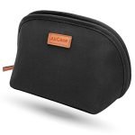 AirCase Canvas Toiletry kit travel organizer, easy to clean spacious storage pouch for shaving, makeup, cosmetic, gadgets, for men & women, Black
