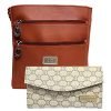 ALIZA ladies combo sling bag (Set of 2) (Tan)