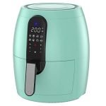 SOLARA Large Digital Air Fryer for Home Kitchen with 8 Pre set modes for Indian cooking | 3.2L basket | 1500 Watts | Mobile app with 100+ recipe eBook and Videos | Mint Green, 3.2L