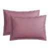 VAS COLLECTIONS Premium 210 TC 100% Pure Cotton Satin Stripes Pillow Cover Set of 2 Pcs, for Hotel Hospital Uses, 18×28 inches – Onion