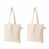 Vantagekart Natural Cotton Plain Tote Shopping Bags with Extra Strong 13″ Handle, Hold 35 Lbs Heavy Duty, Washable, Eco Friendly Biodegradable Canvas Multipurpose Grocery Bag – Set of 2
