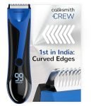 Caresmith Crew Manscaping Body Trimmer Men Rechargeable | Curved Edges for Extra Safety | 7000 RPM Balls Trimmer for Pubic Hair | Private Parts Trimming | Body Hair Remover for Intimate Trimming
