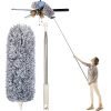 Microfiber Duster for Cleaning with Telescoping Extension Pole 30 to 100″ Extendable Duster for Cleaning High Ceiling Fan,Blinds, Baseboards,cars