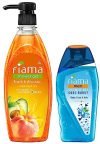 Fiama Shower Gel Peach & Avocado, Body Wash with Skin Conditioners for Soft Moisturised Skin, 500 ml Pump and Men Cool Burst Shower Gel, 250ml