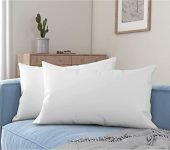 Wakewell Pillow, Set/Pack of 2 Microfibre Pillows, 61 x 41 cm, Plain White (2 Pillows)
