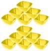 Kuber Industries Plastic Microwave Safe Unbreakable Mixing Bowl/Salad/Dining Table/Kitchen Plastic Bowl Set, 250 Ml (Set of 12) Green-Kubmart15288