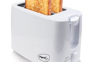 Pigeon 2 Slice Auto Pop Up Toaster. A Smart Bread Toaster For Your Home (750 Watt) (White)