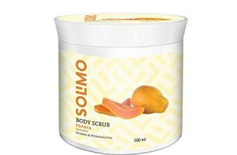 Amazon Brand – Solimo Body Scrub, Papaya, 300Gms