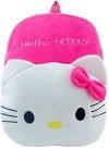 DZert Hellokitty Kids Bags for School Baby/Boys/Girls Velvet Backpack (Pink)