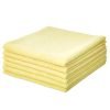 Amazon Brand – Solimo Microfiber Cleaning Cloth – 40 x 40 cm, Yellow, Set of 6, 350 gsm