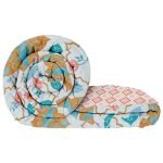 Story@Home Comforter Double Bed, AC Blanket Comforter | Soft Light-Weight Bed Blanket| 1 Fusion Reversible Double Comforter | Teal & White| 180 GSM | 220 cm X 250 cm