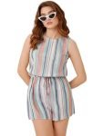 OM SAI LATEST CREATION Women’s Regular Knee Length Short Jumpsuit (Medium, Blue)