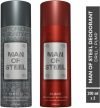 Denver Combo Of Man Of Steel Drill + Pump Long Lasting Deodorant Spray  –  For Men(400 Ml, Pack Of 2)