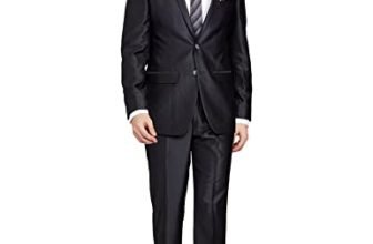 Park Avenue Rayon Blend Men’S Full Sleeve Regular Fit Black Formal Suit (Pmdl03405-K6 96)