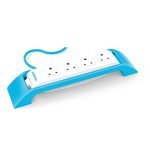 Anchor By Panasonic 22046 6A Spike Guard With 4 Socket, 1 Switch, 1.5 Mtr (White & Blue)