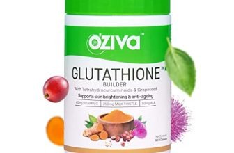 Oziva Plant Based Glutathione Builder, 60 Capsules| Glutathione Builder For Hydration,Skin Brightening, &Powerful Antioxidant Activity |Glutathione Builder With Skin Vitamins Grapeseed & Milk Thistle