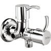 Cera Crayon Quarter Turn Fittings 2-Way Angle Cock (Chrome Finish)