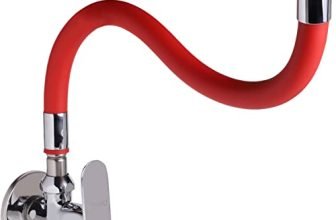 Marcoware Stainless Steel Kitchen Sink Tap With Ultra Flexible Spout, Wall Mount, Chrome, Polished Finish