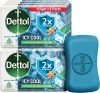 Dettol Intense Cool Bathing Soap Bar, 2X Menthol(6 X 125 G)
